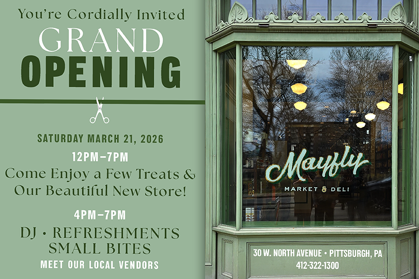 Mayfly at the Garden Grand Opening flyer